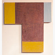 <em>Angled</em>, 2021, 49"x52"x2", pigmented lime plaster on poplar