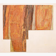 <em>Stein&rsquo;s Cavepainting</em>, 2023, 32.5"x34.5"x2", pigmented lime plaster on poplar